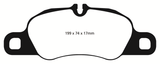 Kies-Motorsports EBC EBC 09-12 Porsche 911 (997) (Cast Iron Rotor only) 3.6 Carrera 2 Redstuff Front Brake Pads