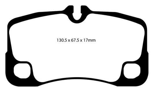 Kies-Motorsports EBC EBC 09-12 Porsche 911 (997) (Cast Iron Rotor only) 3.6 Carrera 2 Redstuff Rear Brake Pads