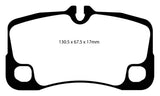 Kies-Motorsports EBC EBC 09-12 Porsche 911 (997) (Cast Iron Rotor only) 3.6 Carrera 2 Redstuff Rear Brake Pads