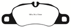 Kies-Motorsports EBC EBC 09-12 Porsche 911 (997) (Cast Iron Rotor only) 3.6 Carrera 2 Yellowstuff Front Brake Pads