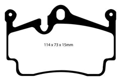 Kies-Motorsports EBC EBC 09-12 Porsche Boxster (Cast Iron Rotors only) 2.9 Bluestuff Rear Brake Pads