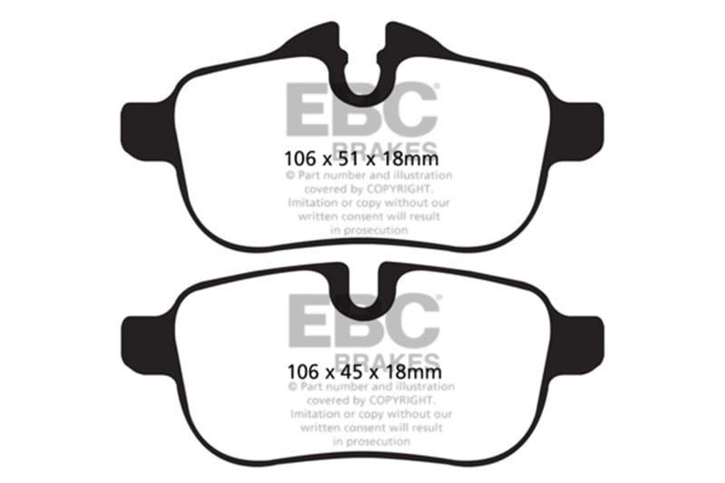 EBC 09+ BMW Z4 3.0 (E89) Yellowstuff Rear Brake Pads Secondary image
