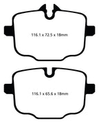 Kies-Motorsports EBC EBC 10+ BMW 535i 3.0 Turbo (F10) Greenstuff Rear Brake Pads