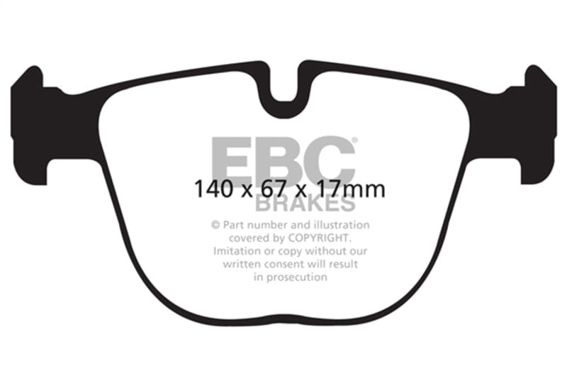 EBC 10+ BMW X5M 4.4 Twin Turbo Yellowstuff Rear Brake Pads Secondary image