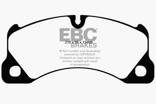Kies-Motorsports EBC EBC 10+ Porsche Cayenne 3.0 Supercharged Hybrid Extra Duty Front Brake Pads
