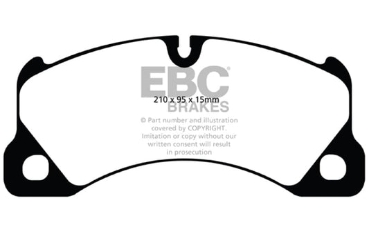 Kies-Motorsports EBC EBC 10+ Porsche Cayenne 3.0 Supercharged Hybrid Yellowstuff Front Brake Pads