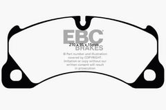 Kies-Motorsports EBC EBC 10+ Porsche Cayenne 3.0 Supercharged Hybrid Yellowstuff Front Brake Pads