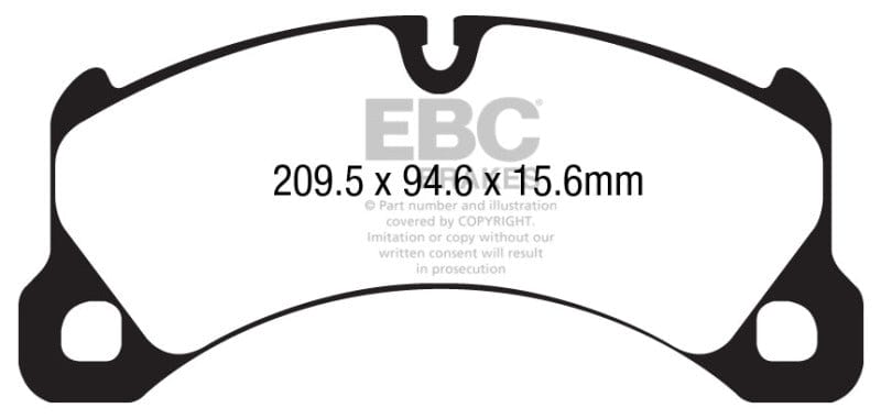 Kies-Motorsports EBC EBC 10+ Porsche Cayenne 3.6 Yellowstuff Front Brake Pads