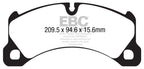 Kies-Motorsports EBC EBC 10+ Porsche Cayenne 3.6 Yellowstuff Front Brake Pads