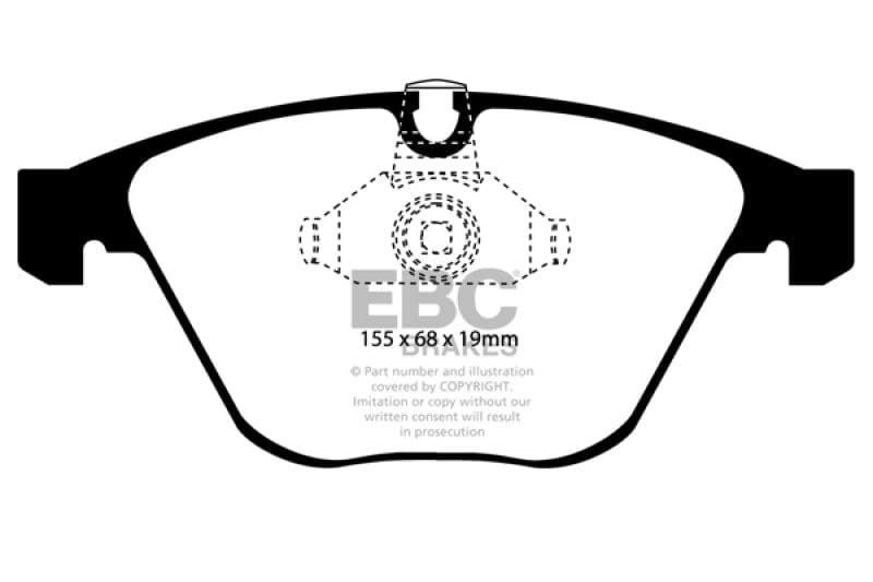 Kies-Motorsports EBC EBC 11-12 BMW 1M Coupe 3.0 Twin Turbo Greenstuff Front Brake Pads