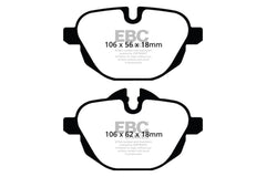 Kies-Motorsports EBC EBC 11+ BMW X3 2.0 Turbo (F25) Redstuff Rear Brake Pads