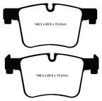 Kies-Motorsports EBC EBC 11+ BMW X3 2.0 Turbo (F25) Yellowstuff Front Brake Pads