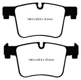 Kies-Motorsports EBC EBC 11+ BMW X3 2.0 Turbo (F25) Yellowstuff Front Brake Pads