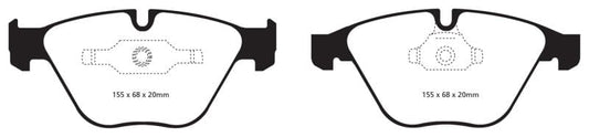 Kies-Motorsports EBC EBC 11+ BMW Z4 3.0 Twin Turbo iS (E89) Greenstuff Front Brake Pads