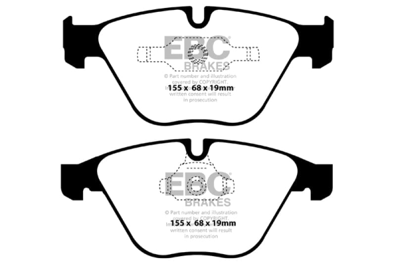 Kies-Motorsports EBC EBC 11+ BMW Z4 3.0 Twin Turbo iS (E89) Yellowstuff Front Brake Pads