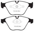 Kies-Motorsports EBC EBC 11+ BMW Z4 3.0 Twin Turbo iS (E89) Yellowstuff Front Brake Pads