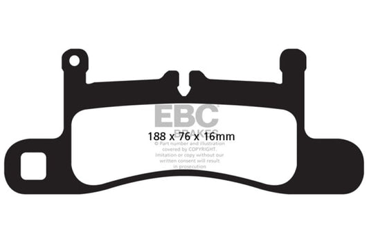 Kies-Motorsports EBC EBC 12-15 Porsche 911 (991) (Cast Iron Rotor only) 3.4 Carrera Redstuff Rear Brake Pads