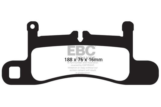 Kies-Motorsports EBC EBC 12-15 Porsche 911 (991) (Cast Iron Rotor only) 3.4 Carrera Yellowstuff Rear Brake Pads