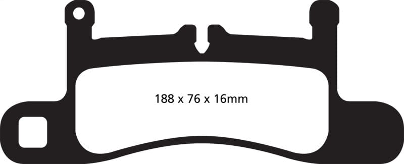 Kies-Motorsports EBC EBC 12-15 Porsche 911 (991) (Cast Iron Rotor only) 3.4 Carrera Yellowstuff Rear Brake Pads