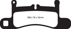 Kies-Motorsports EBC EBC 12-15 Porsche 911 (991) (Cast Iron Rotor only) 3.4 Carrera Yellowstuff Rear Brake Pads