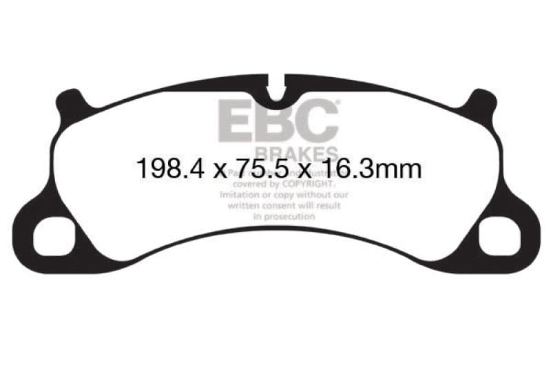 Kies-Motorsports EBC EBC 12-15 Porsche 911 (991) (Cast Iron Rotor only) 3.8 Carrera S Redstuff Front Brake Pads Main image