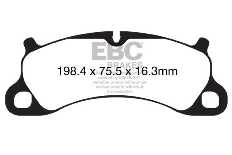 EBC 12-15 Porsche 911 (991) (Cast Iron Rotor only) 3.8 Carrera S Redstuff Front Brake Pads Secondary image