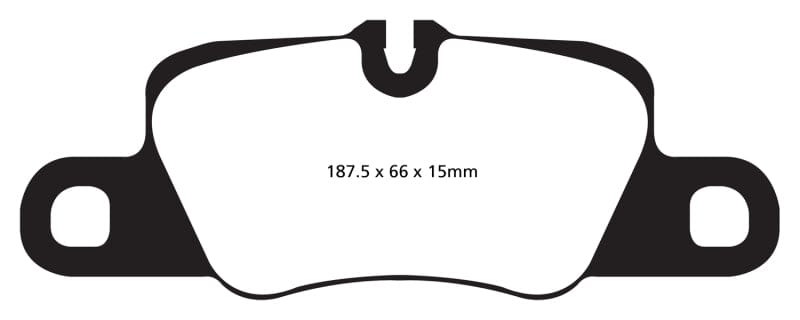 Kies-Motorsports EBC EBC 12-15 Porsche 911 (991) (Cast Iron Rotor only) 3.8 Carrera S Redstuff Rear Brake Pads