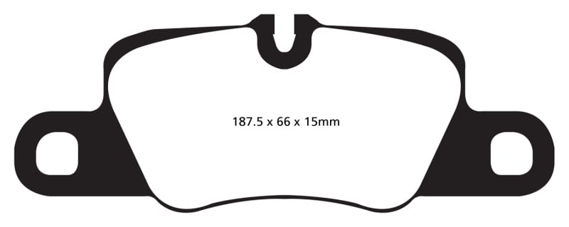 Kies-Motorsports EBC EBC 12-15 Porsche 911 (991) (Cast Iron Rotor only) 3.8 Carrera S Redstuff Rear Brake Pads