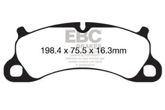 Kies-Motorsports EBC EBC 12-15 Porsche 911 (991) (Cast Iron Rotor only) 3.8 Carrera S Yellowstuff Front Brake Pads