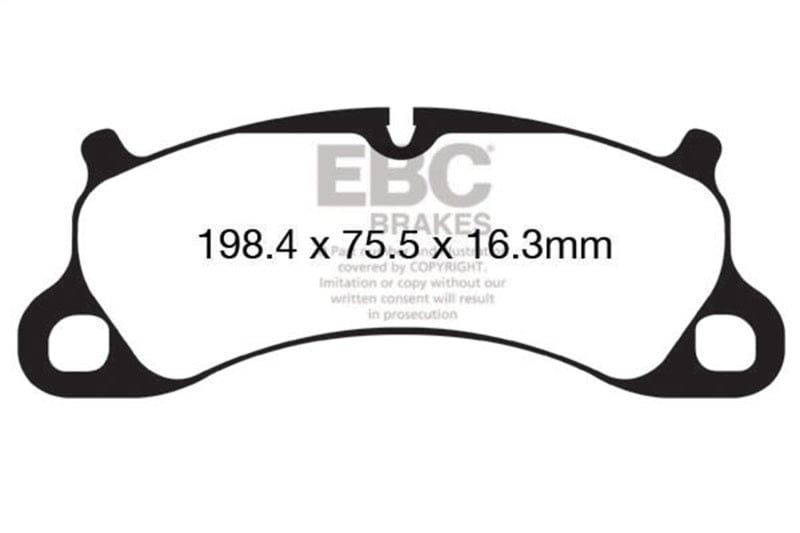 Kies-Motorsports EBC EBC 12-15 Porsche 911 (991) (Cast Iron Rotor only) 3.8 Carrera S Yellowstuff Front Brake Pads