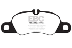 Kies-Motorsports EBC EBC 12-16 Porsche Boxster 2.7L (Cast Iron Rotors Only) Bluestuff Front Brake Pads