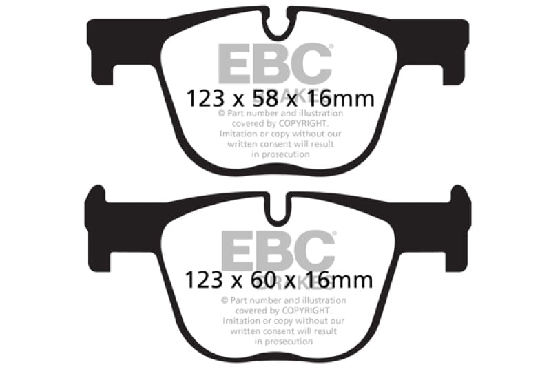 Kies-Motorsports EBC EBC 12+ BMW 335 3.0 Turbo (F30) Redstuff Rear Brake Pads