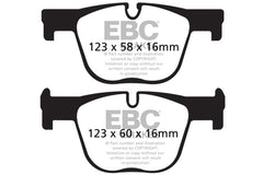 Kies-Motorsports EBC EBC 12+ BMW 335 3.0 Turbo (F30) Redstuff Rear Brake Pads