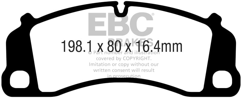 Kies-Motorsports EBC EBC 13-15 Porsche 911 (991) (Cast Iron Rotor only) 3.8 GT3 Yellowstuff Front Brake Pads Main image