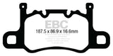 Kies-Motorsports EBC EBC 13-15 Porsche 911 (991) (Cast Iron Rotor only) 3.8 GT3 Yellowstuff Rear Brake Pads