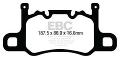Kies-Motorsports EBC EBC 13-15 Porsche 911 (991) (Cast Iron Rotor only) 3.8 GT3 Yellowstuff Rear Brake Pads