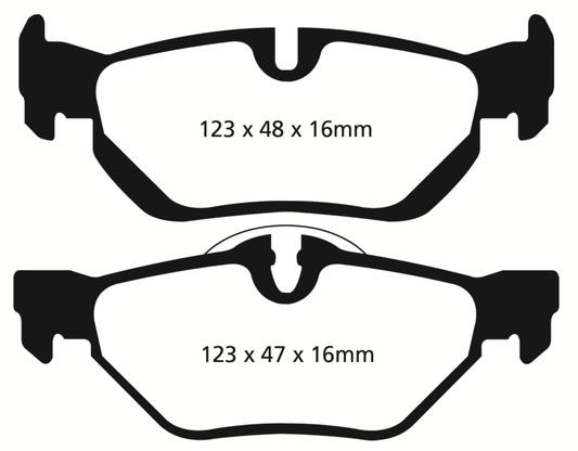 Kies-Motorsports EBC EBC 13+ BMW X1 2.0 Turbo (28i) Greenstuff Rear Brake Pads