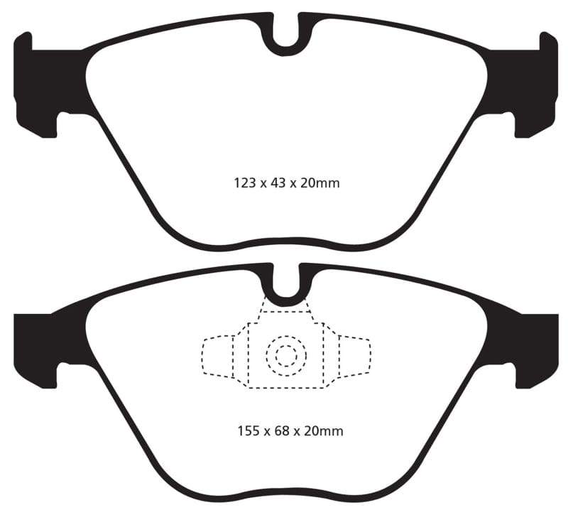 Kies-Motorsports EBC EBC 13+ BMW X1 2.0 Turbo (28i) Yellowstuff Front Brake Pads