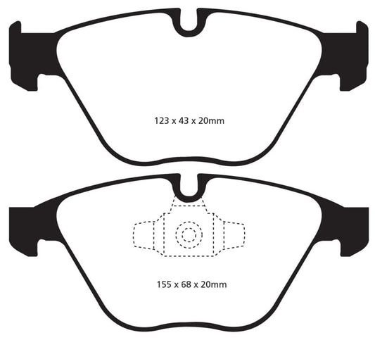 Kies-Motorsports EBC EBC 13+ BMW X1 2.0 Turbo (28i) Yellowstuff Front Brake Pads