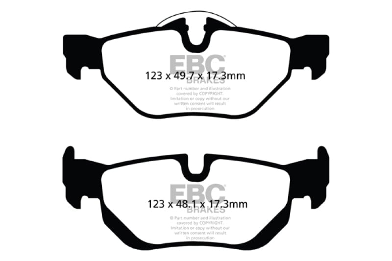 EBC 13+ BMW X1 2.0 Turbo (28i) Yellowstuff Rear Brake Pads Secondary image