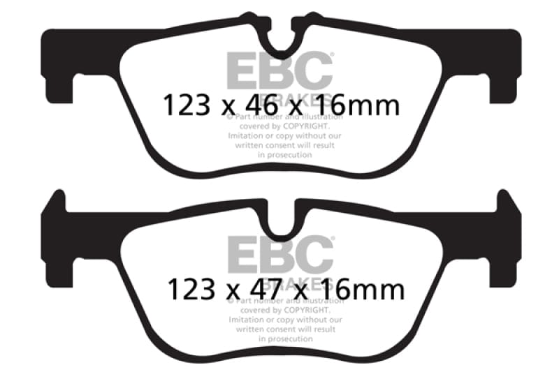 Kies-Motorsports EBC EBC 14+ BMW 228 Coupe 2.0 Turbo ATE calipers Yellowstuff Rear Brake Pads