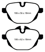 Kies-Motorsports EBC EBC 14+ BMW i8 1.5 Turbo/Electric Yellowstuff Rear Brake Pads