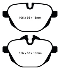 Kies-Motorsports EBC EBC 14+ BMW i8 1.5 Turbo/Electric Yellowstuff Rear Brake Pads