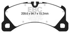 Kies-Motorsports EBC EBC 14+ Porsche Macan (Cast Iron Rotors only) 3.0 Twin Turbo Yellowstuff Front Brake Pads