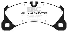 Kies-Motorsports EBC EBC 14+ Porsche Macan (Cast Iron Rotors only) 3.0 Twin Turbo Yellowstuff Front Brake Pads