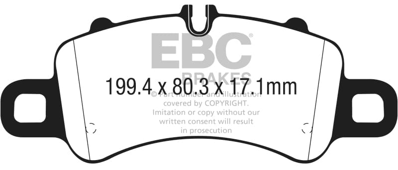 Kies-Motorsports EBC EBC 17-18 Porsche 718 Boxster 2.5L Redstuff Front Brake Pads Main image