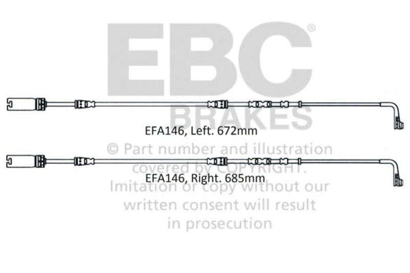 EBC 2008-2010 BMW M3 4.0L (E90) Front Wear Leads Secondary image