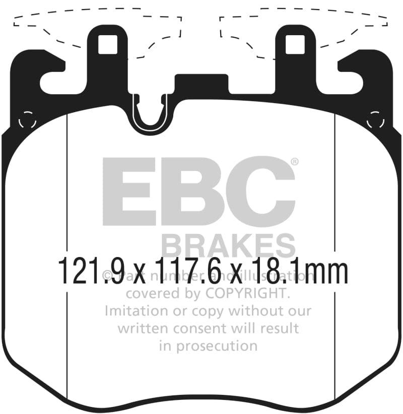 Kies-Motorsports EBC EBC 2015+ BMW 750 4.4L Twin Turbo (G12) Redstuff Front Brake Pads