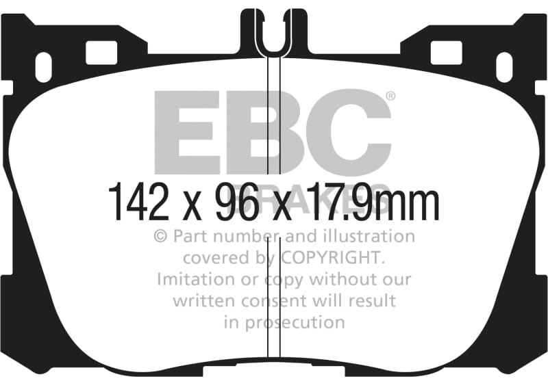 Kies-Motorsports EBC EBC 2017+ Mercedes-Benz E300 (W213) 2.0L Turbo Ultimax2 Front Brake Pads Main image
