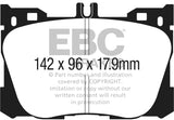 Kies-Motorsports EBC EBC 2017+ Mercedes-Benz E300 (W213) 2.0L Turbo Ultimax2 Front Brake Pads
